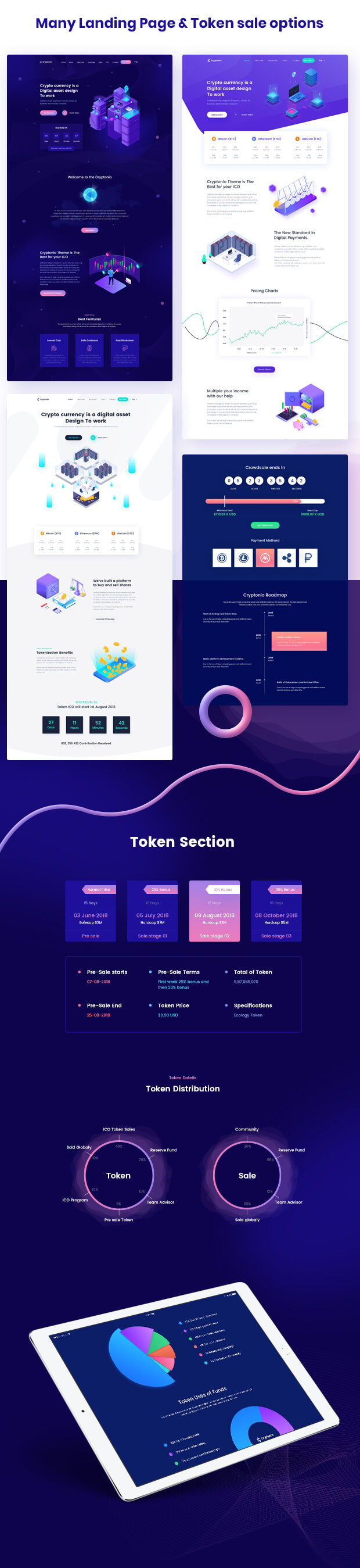 Cryptonio - Cryptocurrency HTML Template